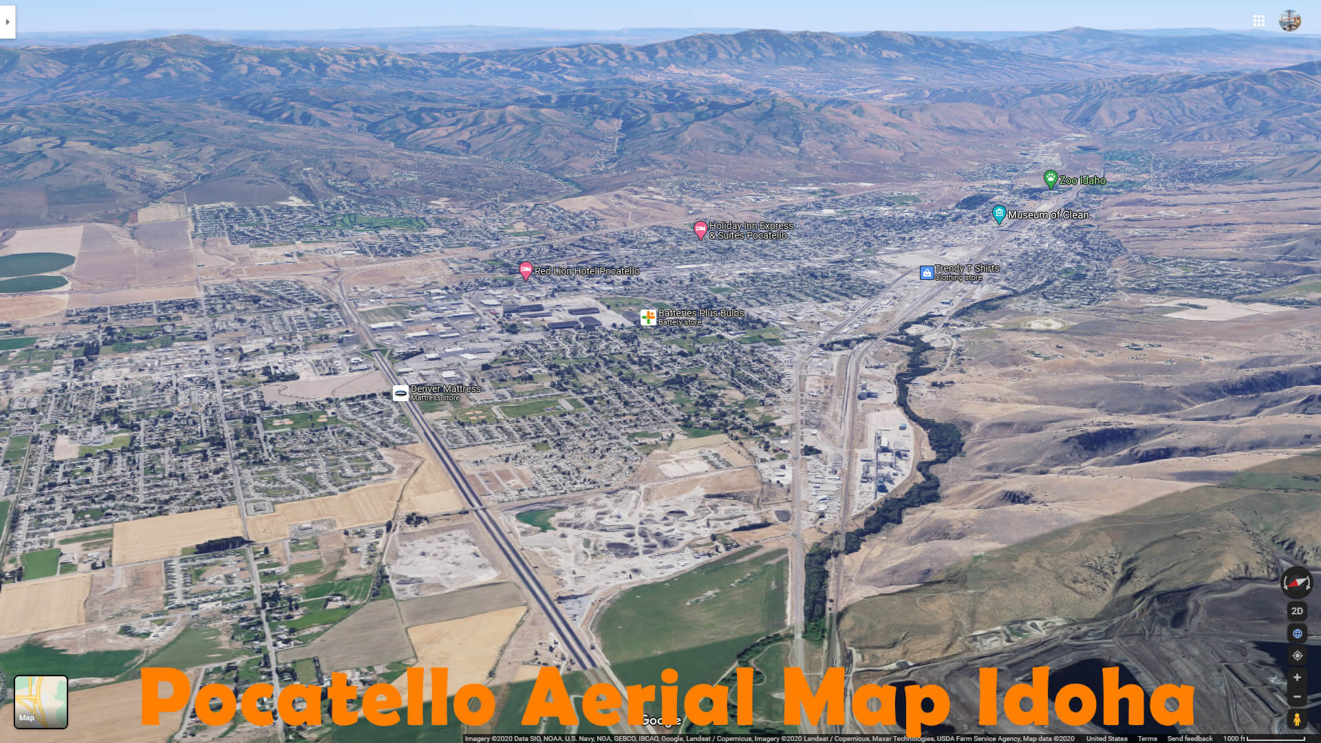 Pocatello Aerien Carte Idoha